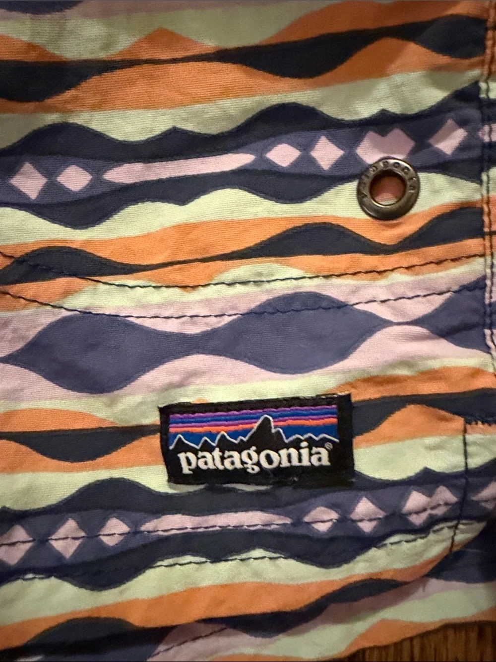 Patagonia Girls' Multicolor Wave-Patterned Shorts